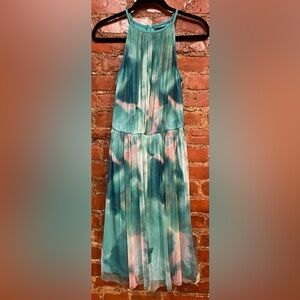 Candalite Green and Pink Short Maxi Dress Size Small